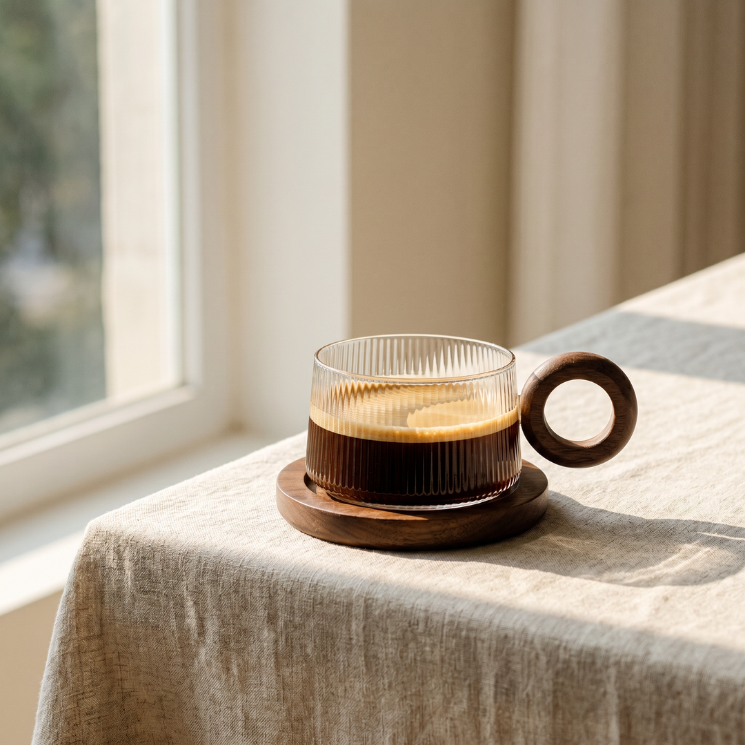 The Cup — Borosilicate &amp; Walnut
