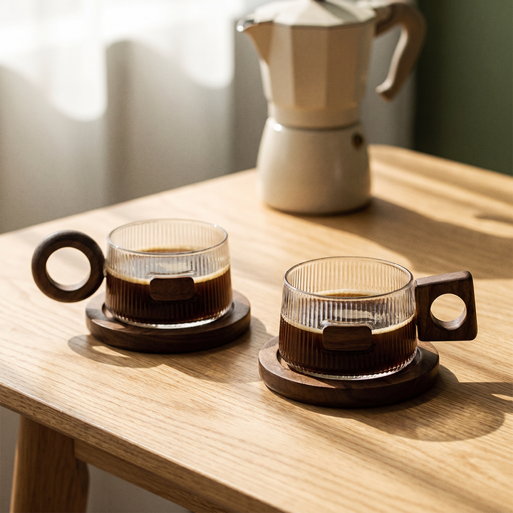 The Cup — Borosilicate &amp; Walnut