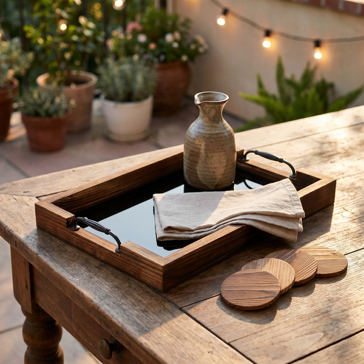 The Tray — Torched Wood Catch-All